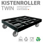 Preview: KISTENROLLER TWIN 800x600 RAL 9004 schwarz